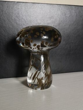 Gorgeous Alessandro Coppola Art Glass Mushroom Paperweight Made In Italy 4 Tall